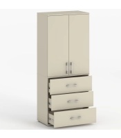 Szafa na ubrania z drążkiem Pola 189 - 3 szuflady 60 / 70 / 80 cm Kaszmir